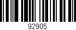 Código de barras (EAN, GTIN, SKU, ISBN): '92905'