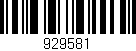Código de barras (EAN, GTIN, SKU, ISBN): '929581'