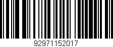 Código de barras (EAN, GTIN, SKU, ISBN): '92971152017'