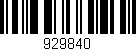 Código de barras (EAN, GTIN, SKU, ISBN): '929840'