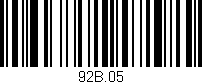 Código de barras (EAN, GTIN, SKU, ISBN): '92B.05'
