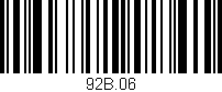 Código de barras (EAN, GTIN, SKU, ISBN): '92B.06'