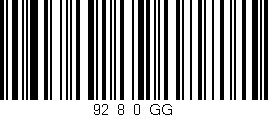 Código de barras (EAN, GTIN, SKU, ISBN): '92_8_0_GG'