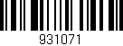 Código de barras (EAN, GTIN, SKU, ISBN): '931071'