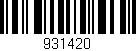 Código de barras (EAN, GTIN, SKU, ISBN): '931420'