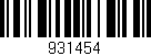 Código de barras (EAN, GTIN, SKU, ISBN): '931454'