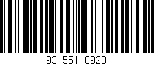 Código de barras (EAN, GTIN, SKU, ISBN): '93155118928'