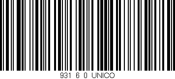 Código de barras (EAN, GTIN, SKU, ISBN): '931_6_0_UNICO'