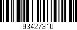 Código de barras (EAN, GTIN, SKU, ISBN): '93427310'