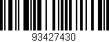 Código de barras (EAN, GTIN, SKU, ISBN): '93427430'
