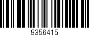 Código de barras (EAN, GTIN, SKU, ISBN): '9356415'