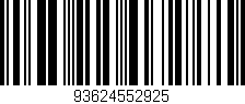 Código de barras (EAN, GTIN, SKU, ISBN): '93624552925'