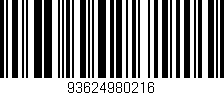 Código de barras (EAN, GTIN, SKU, ISBN): '93624980216'