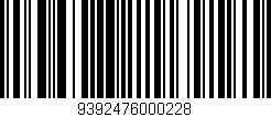 Código de barras (EAN, GTIN, SKU, ISBN): '9392476000228'
