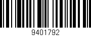 Código de barras (EAN, GTIN, SKU, ISBN): '9401792'