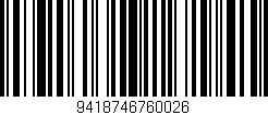 Código de barras (EAN, GTIN, SKU, ISBN): '9418746760026'