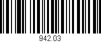 Código de barras (EAN, GTIN, SKU, ISBN): '942.03'