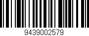 Código de barras (EAN, GTIN, SKU, ISBN): '9439002579'