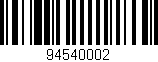 Código de barras (EAN, GTIN, SKU, ISBN): '94540002'