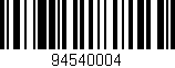 Código de barras (EAN, GTIN, SKU, ISBN): '94540004'