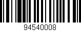 Código de barras (EAN, GTIN, SKU, ISBN): '94540008'