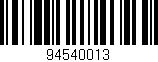Código de barras (EAN, GTIN, SKU, ISBN): '94540013'