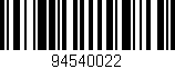 Código de barras (EAN, GTIN, SKU, ISBN): '94540022'