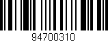 Código de barras (EAN, GTIN, SKU, ISBN): '94700310'