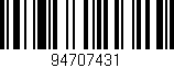 Código de barras (EAN, GTIN, SKU, ISBN): '94707431'