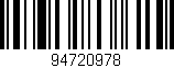 Código de barras (EAN, GTIN, SKU, ISBN): '94720978'