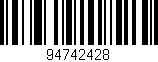 Código de barras (EAN, GTIN, SKU, ISBN): '94742428'