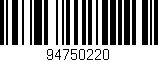 Código de barras (EAN, GTIN, SKU, ISBN): '94750220'