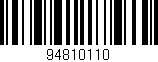 Código de barras (EAN, GTIN, SKU, ISBN): '94810110'