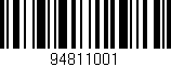Código de barras (EAN, GTIN, SKU, ISBN): '94811001'