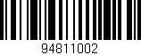 Código de barras (EAN, GTIN, SKU, ISBN): '94811002'