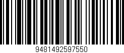 Código de barras (EAN, GTIN, SKU, ISBN): '9481492597550'