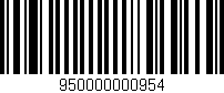 Código de barras (EAN, GTIN, SKU, ISBN): '950000000954'