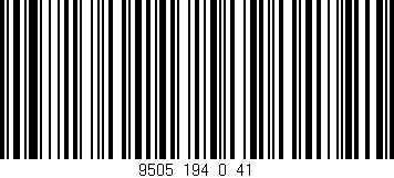 Código de barras (EAN, GTIN, SKU, ISBN): '9505_194_0_41'
