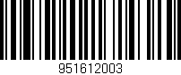 Código de barras (EAN, GTIN, SKU, ISBN): '951612003'