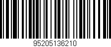 Código de barras (EAN, GTIN, SKU, ISBN): '95205136210'