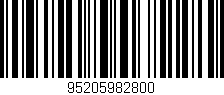 Código de barras (EAN, GTIN, SKU, ISBN): '95205982800'