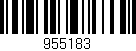 Código de barras (EAN, GTIN, SKU, ISBN): '955183'