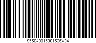 Código de barras (EAN, GTIN, SKU, ISBN): '955840015001536X34'