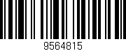 Código de barras (EAN, GTIN, SKU, ISBN): '9564815'