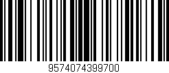 Código de barras (EAN, GTIN, SKU, ISBN): '9574074399700'