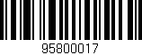 Código de barras (EAN, GTIN, SKU, ISBN): '95800017'