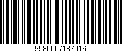 Código de barras (EAN, GTIN, SKU, ISBN): '9580007187016'
