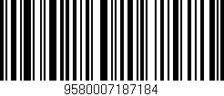 Código de barras (EAN, GTIN, SKU, ISBN): '9580007187184'