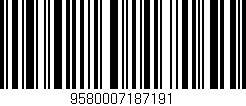 Código de barras (EAN, GTIN, SKU, ISBN): '9580007187191'
