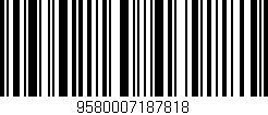 Código de barras (EAN, GTIN, SKU, ISBN): '9580007187818'